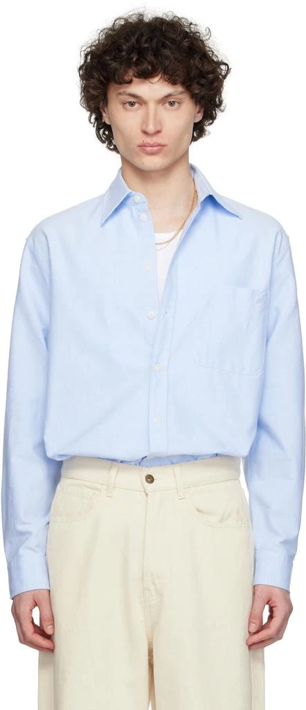 Merz b. Schwanen Blue SHIRT11OX Oxford Shirt 1