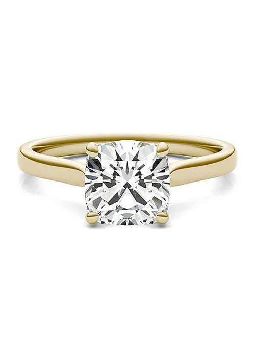 Charles & Colvard Colvard Charles Colvard 2 Ct. T.w. Lab Created Moissanite Cushion Solitaire Ring 4