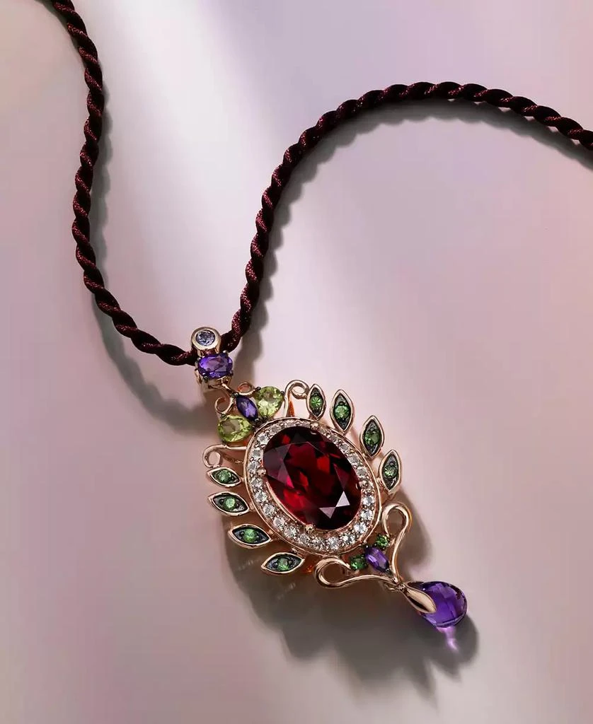 Le Vian Crazy Collection® Garnet (5-1/3 ct. t.w) and Multi-Stone (1-3/4) Pendant in 14k Rose Gold 2
