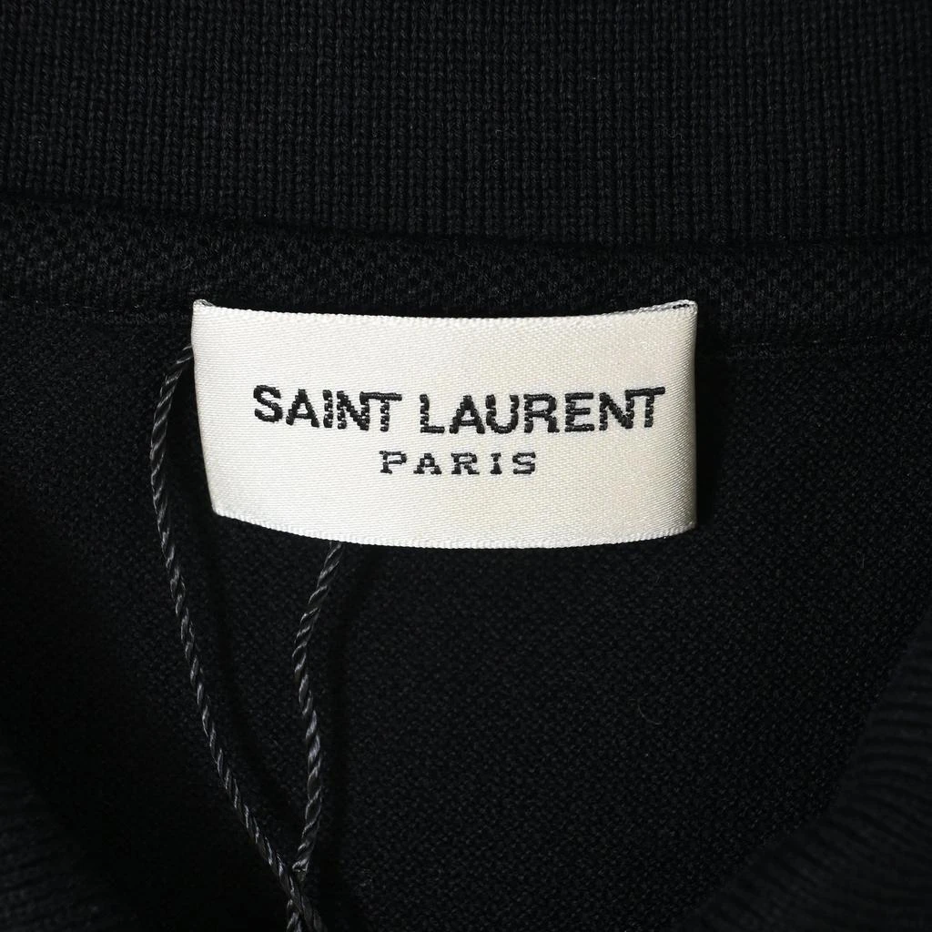 Yves Saint Laurent Playing Card Polo Shirt in Black Cotton 4