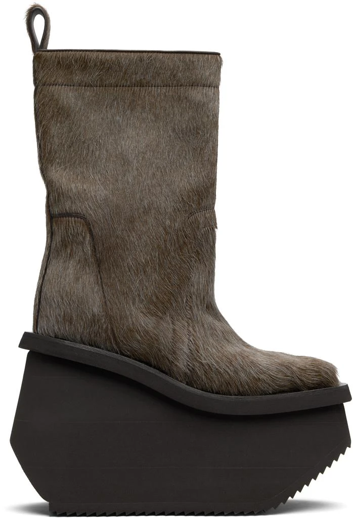 Rick Owens Brown Concordians Factory Boots 1