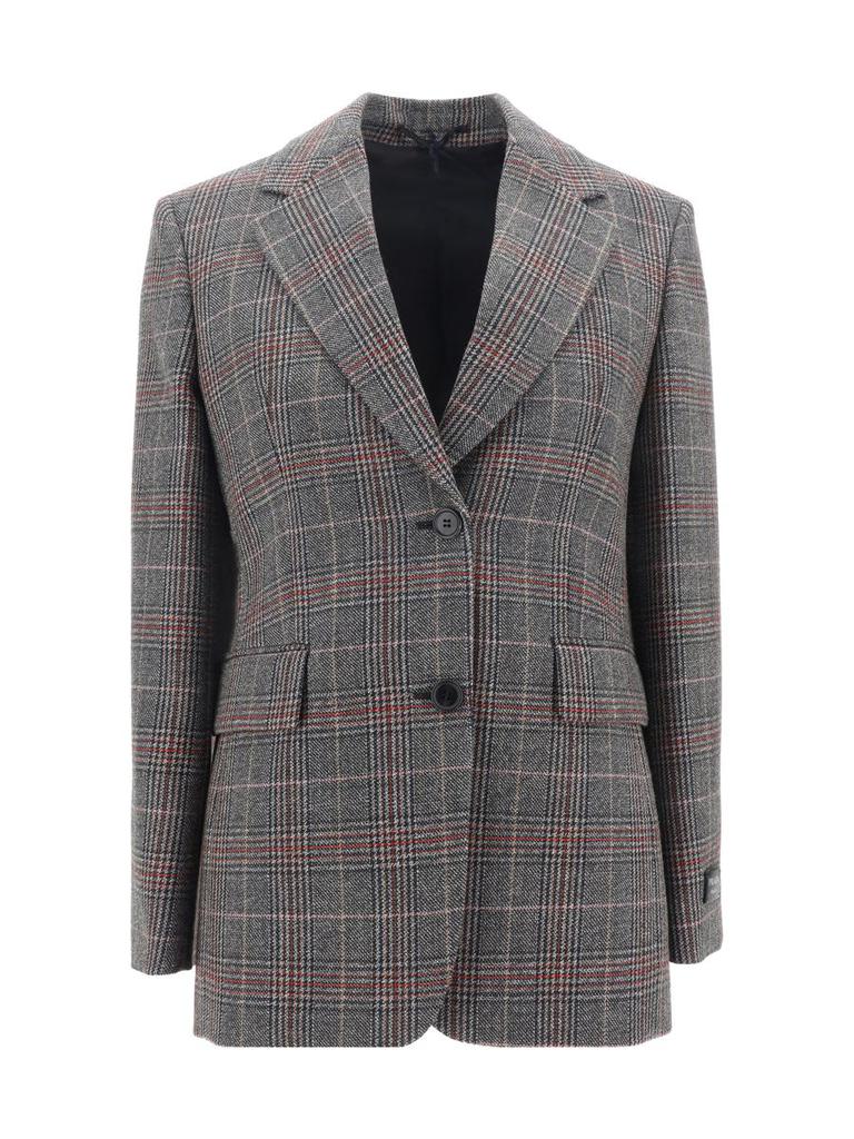 Prada Single-Breasted Houndstooth Blazer – On Sale Now with