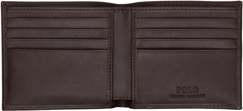 Ralph Lauren Brown Polo Bear Leather Billfold Wallet 3