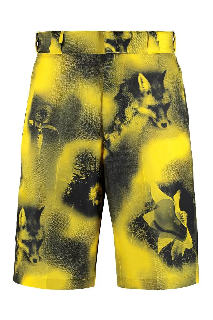 Prada Prada All-Over Graphic-Printed Bermuda Shorts 1