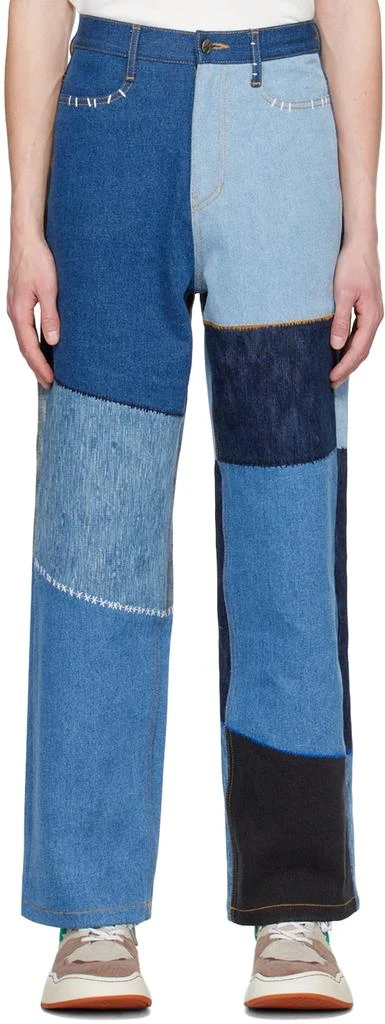 ADER error Blue Paneled Jeans 1