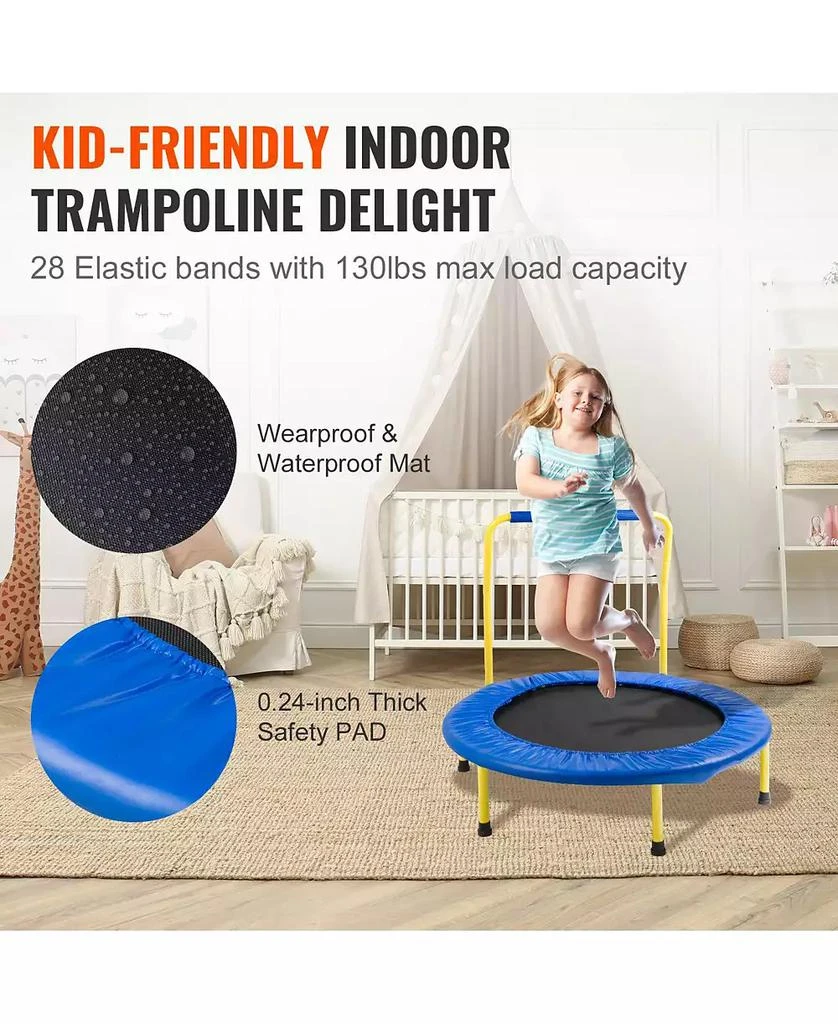 SUGIFT 3FT Kids Trampoline Foldable Indoor Outdoor Mini Trampoline 10