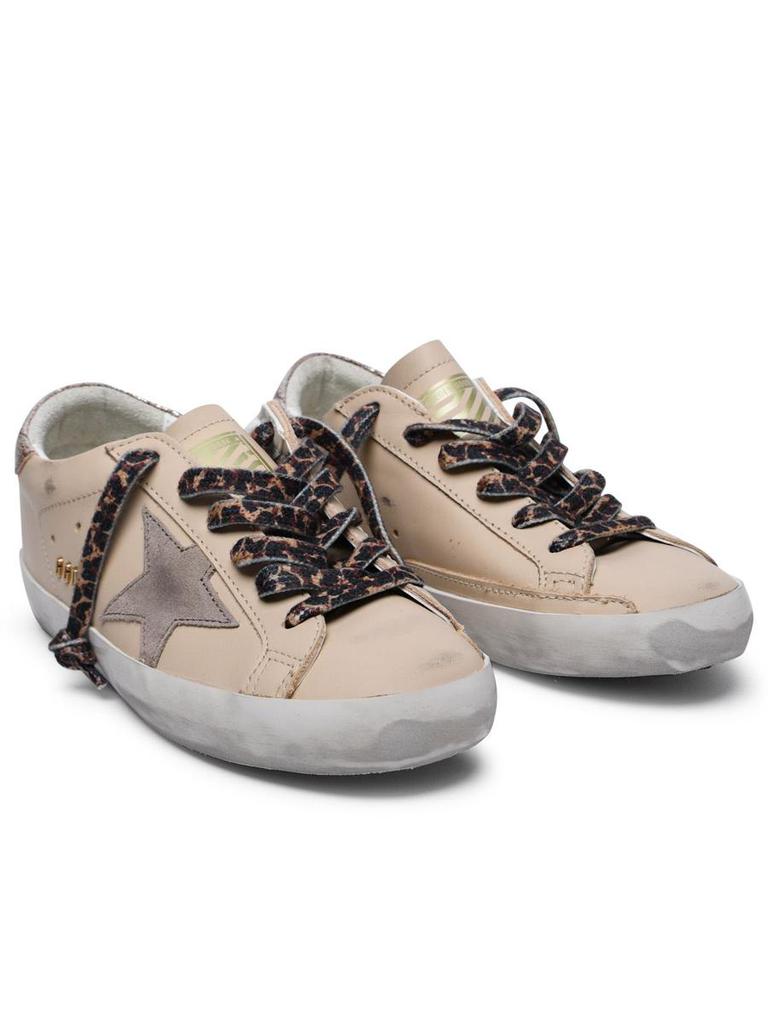 Golden Goose Golden Goose 'Super-Star Classic' Beige Leather Sneakers