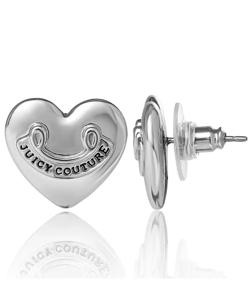 Juicy Couture Heart Stud Earrings with Iconic Logo 4