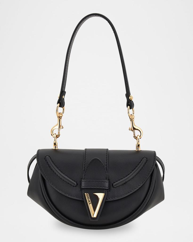Versace Versace Logo-Lettering Zipped Shoulder Bag