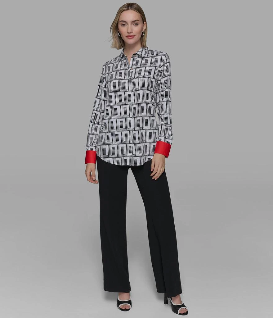 Karl Lagerfeld Paris DOUBLE L BLOUSE WITH CONTRAST CUFF 3