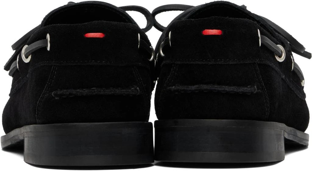 AEYDE Black Harris Suede Boat Shoes 2