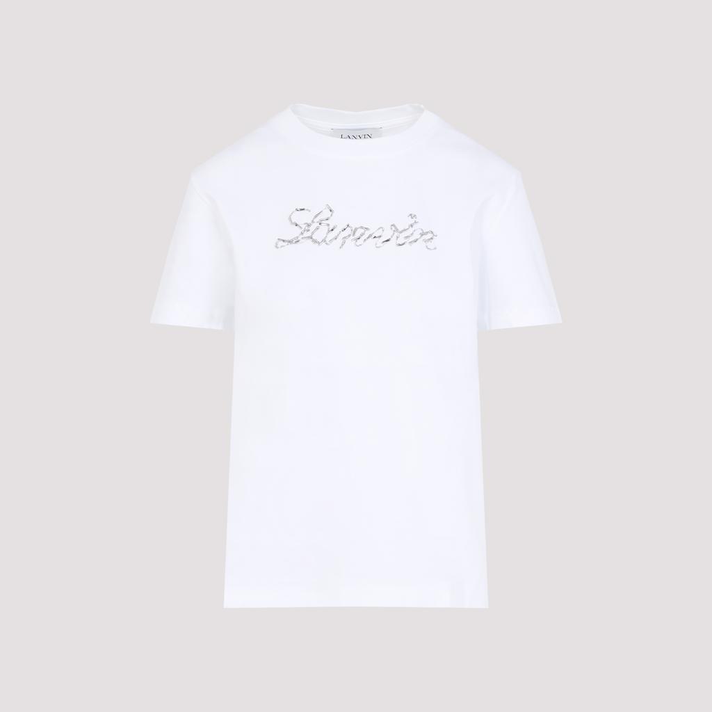 Lanvin EMBROIDERED SCRIPT LOGO T-SHIRT