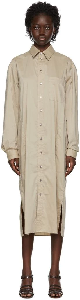 Lemaire Khaki Cotton Maxi Dress 1