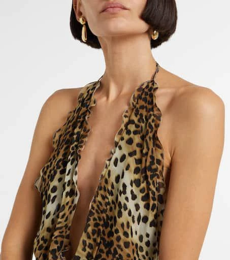 BLUMARINE Georg leopard-print maxi dress 4