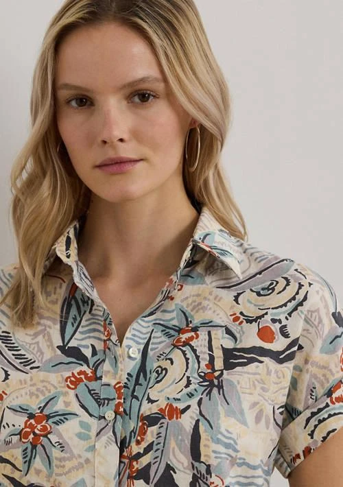 Ralph Lauren Ralph Lauren Petite Relaxed Fit Print Short Sleeve Shirt 3