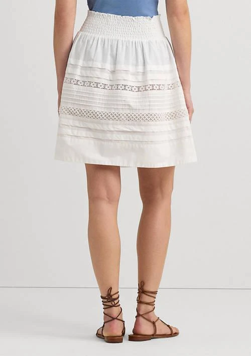 Ralph Lauren Ralph Lauren Lace Trim Cotton Broadcloth Mini Skirt 3