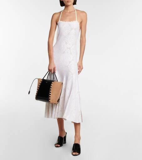 Alaïa Hinge Medium suede and leather tote 5