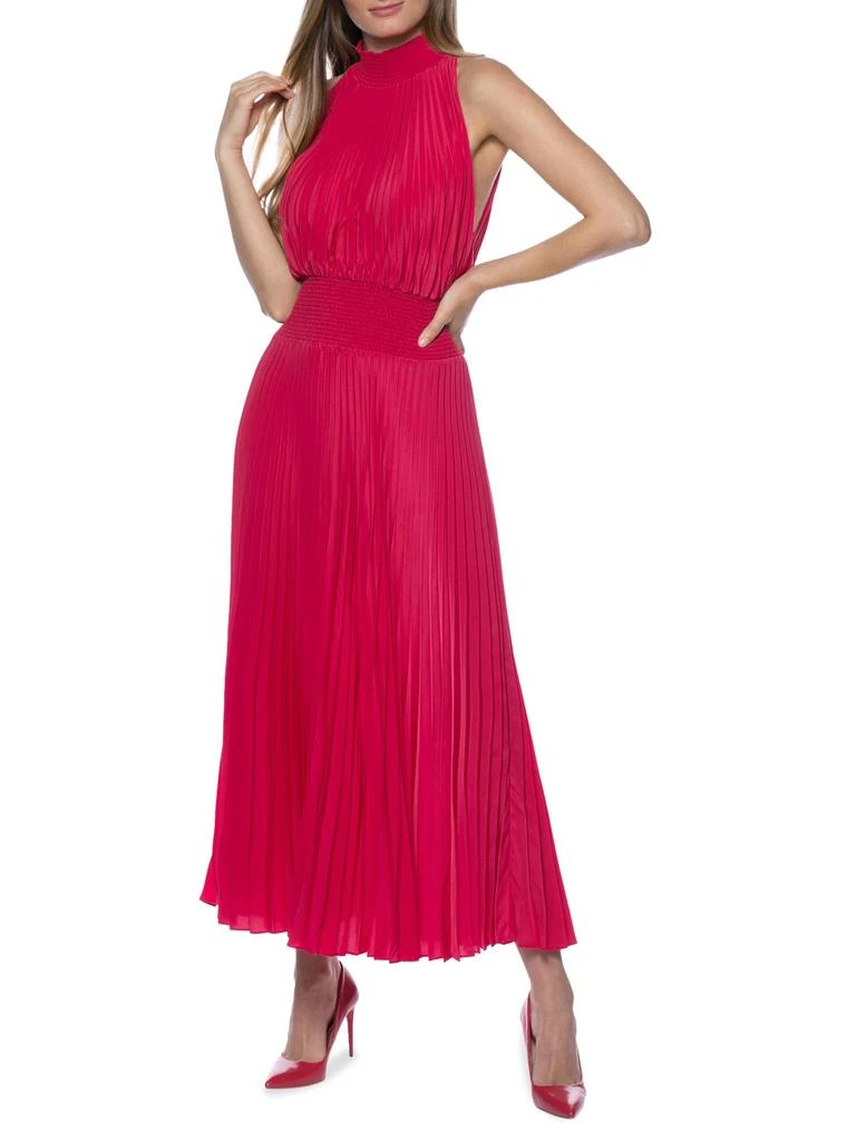 knee length dresses for ladies Blouson Sleeve Midi Dress-Rich Emerald