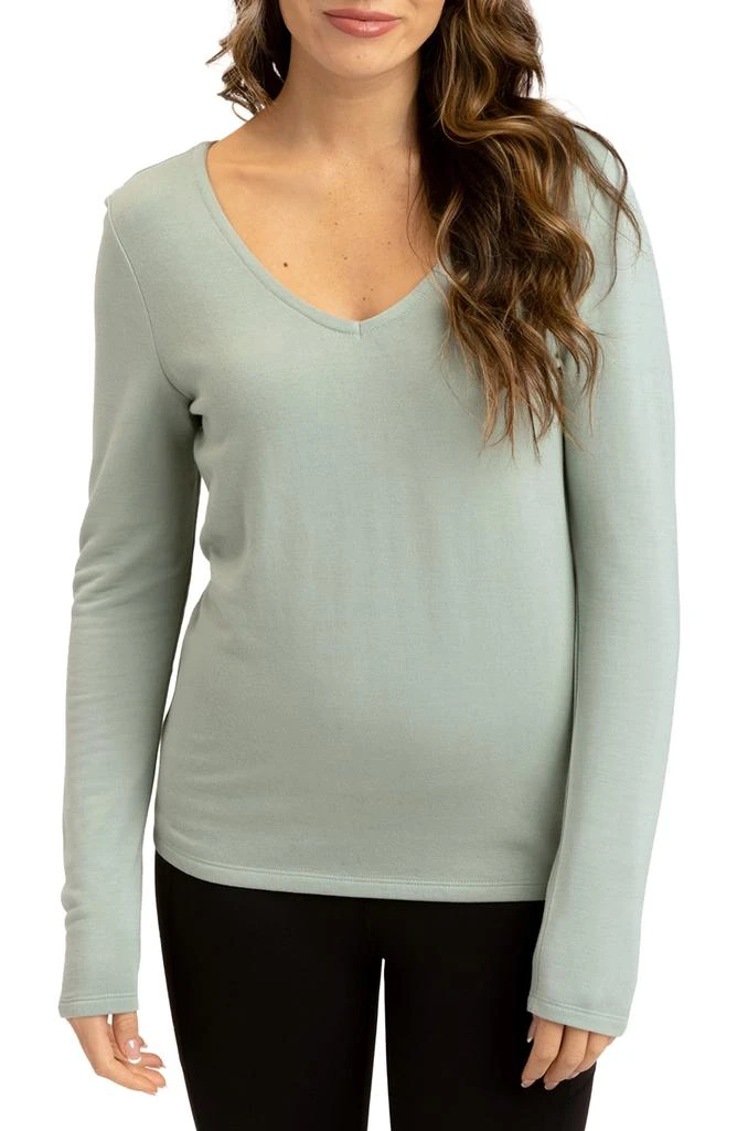 Threads for Thought Lorelai Feather Fleece Top 1
