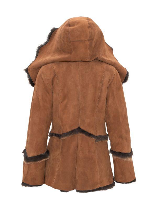 WOLFIE FURS Made For Generations™ Dyed Shearling Reversible Hooded Jacket