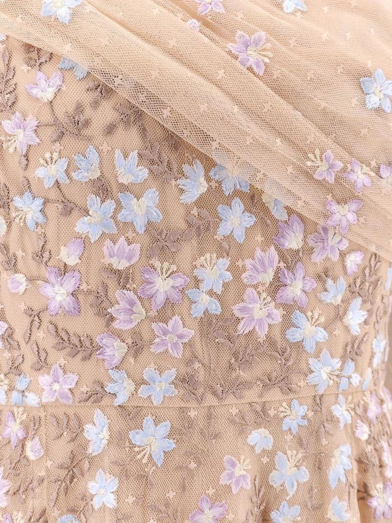 Needle & Thread One-shoulder long dress with multicolor embroidery 4