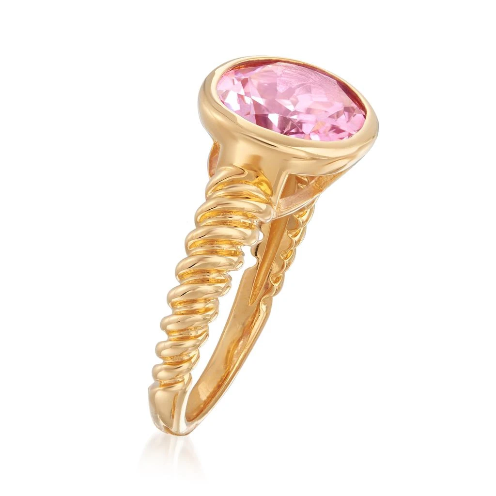 Ross-Simons Pink Topaz Ring in 18kt Gold Over Sterling 3