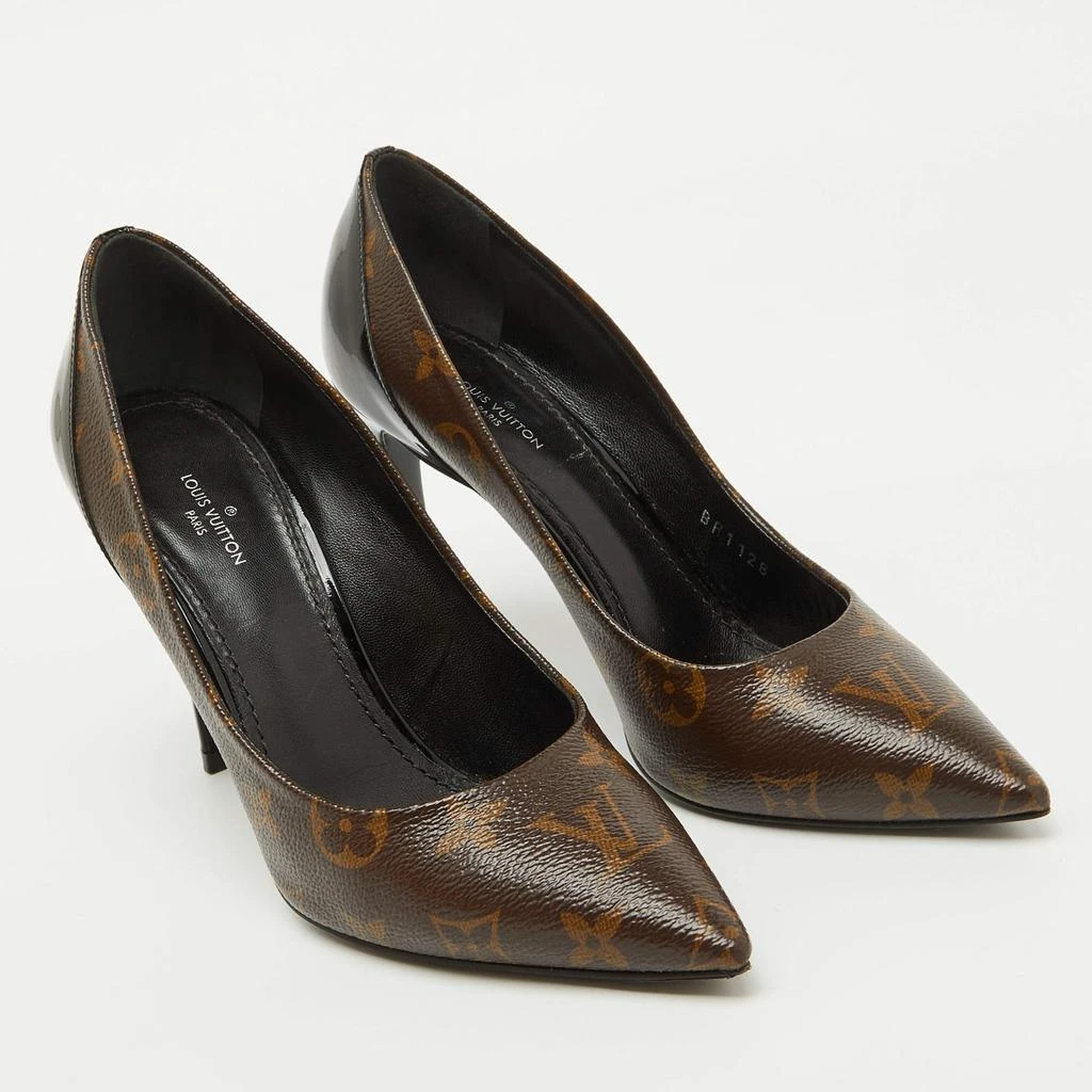 Louis Vuitton Louis Vuitton Monogram Canvas and Patent Leather Cherie Pumps Size 37.5  4