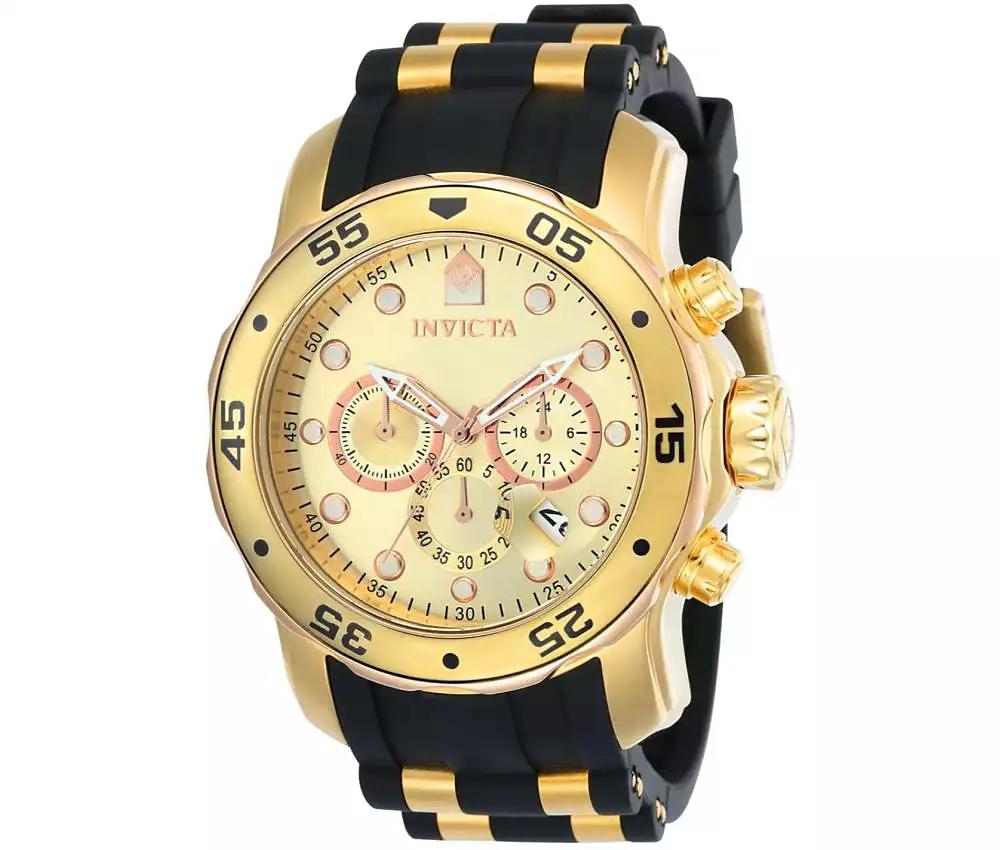 Invicta Men's 17884 Pro Diver Quartz Multifunction Gold Dial Watch