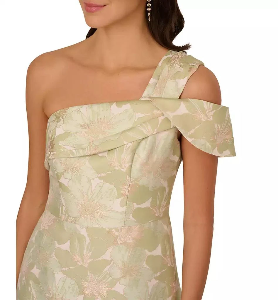 Adrianna Papell Women's One-Shoulder Floral-Jacquard Gown 3
