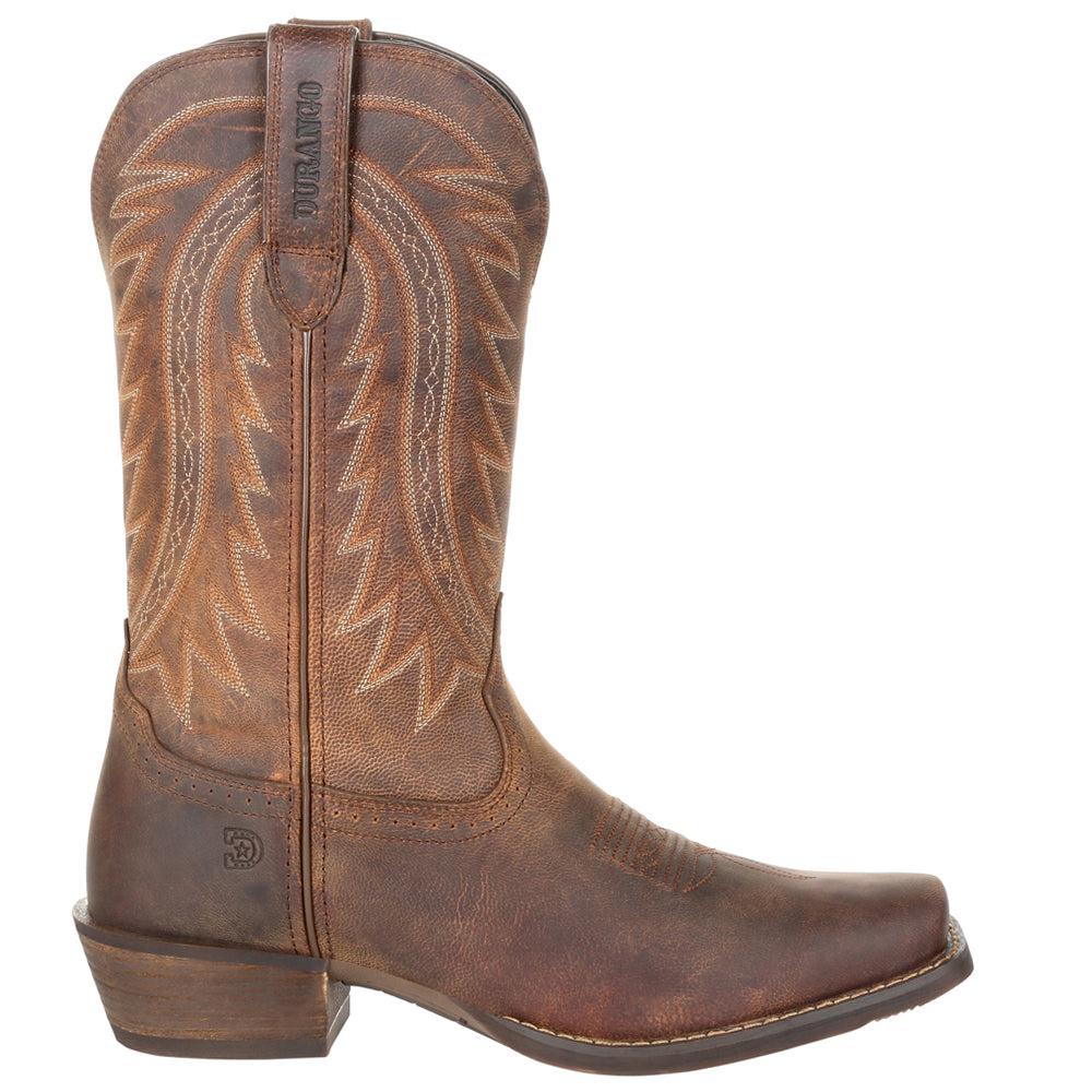 Durango Rebel Frontier Distressed Brown Square Toe Cowboy Boots