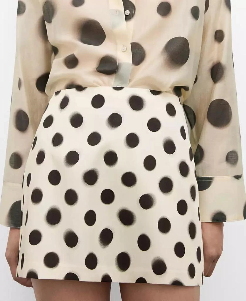 Mango Women's Polka-Dot Satin Mini-Skirt 1