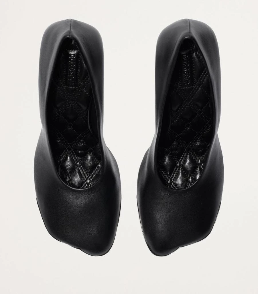 Burberry Leather Duck Pumps 90 4