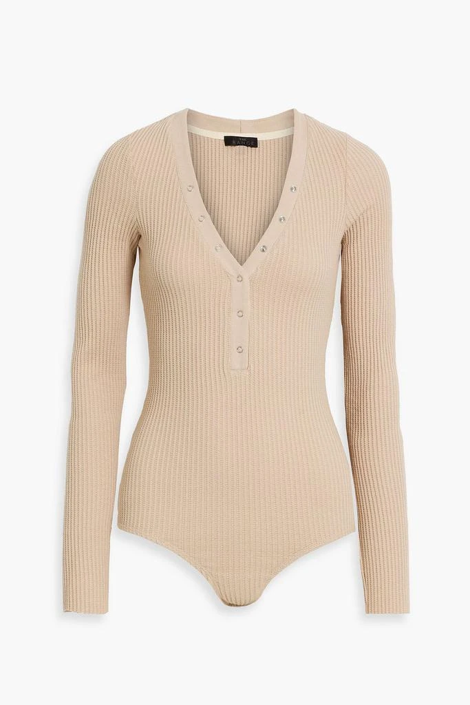 The Range Waffle-knit cotton-blend bodysuit 1