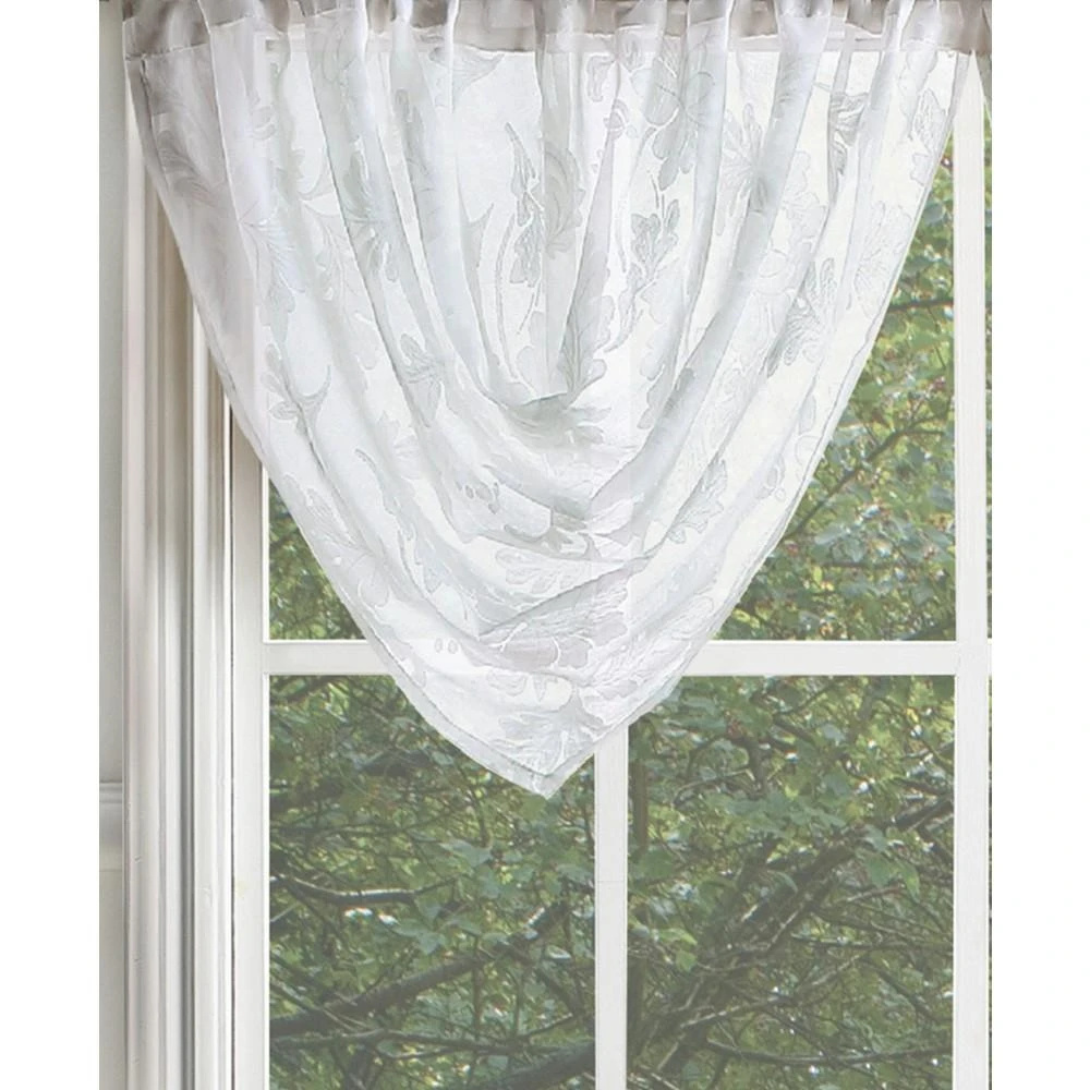 Martha Stewart Aster Acanthus Poletop Waterfall Valance, Created For Macy's 4