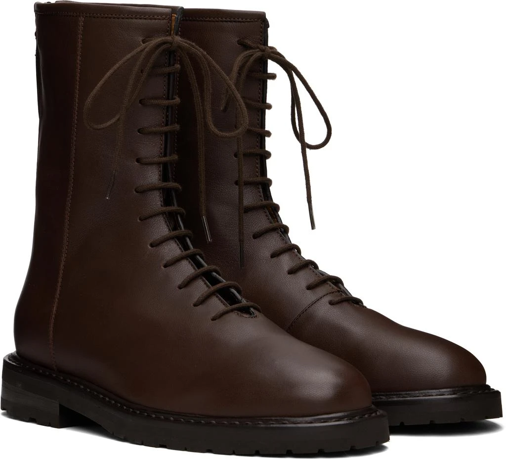 LEGRES Brown Combat Boots 4
