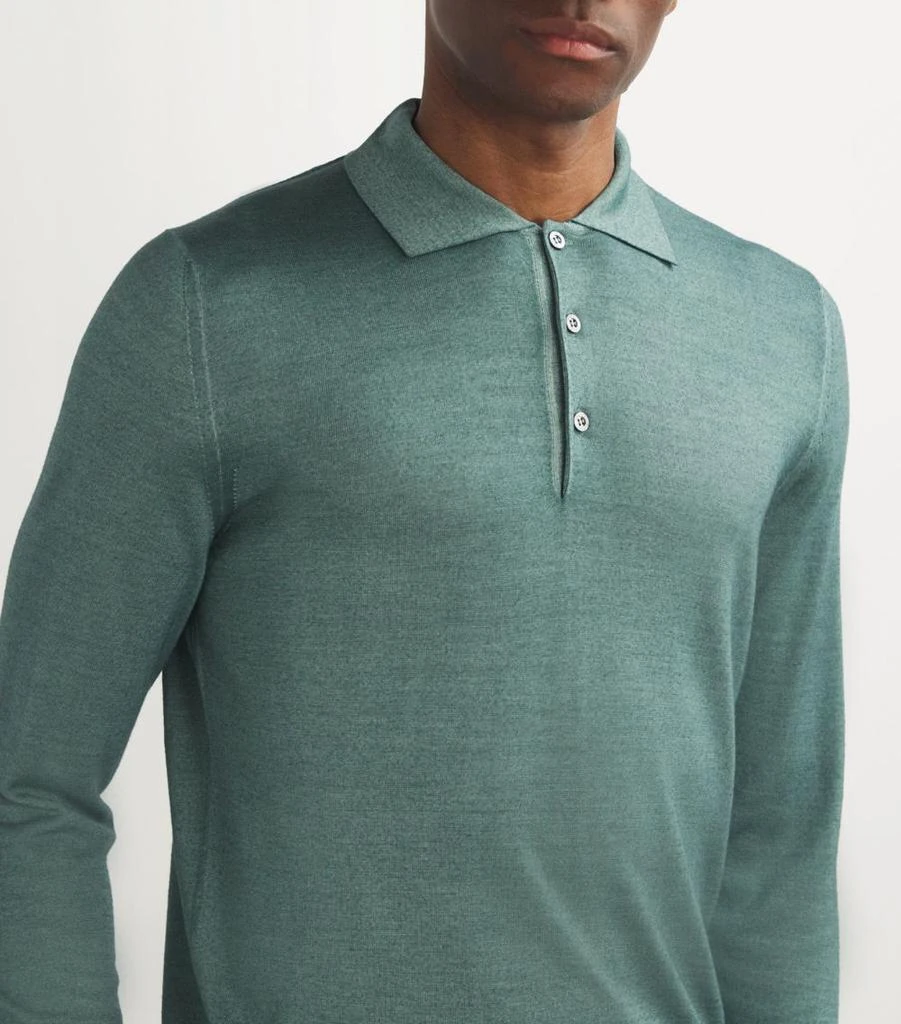 Canali Wool-Silk Polo Shirt 6