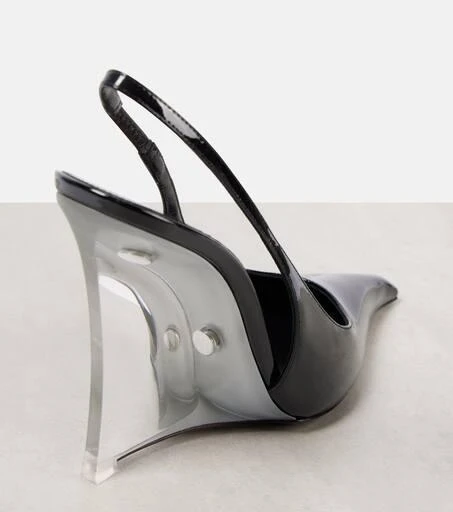 Yves Saint Laurent Miller 110 leather wedges 5
