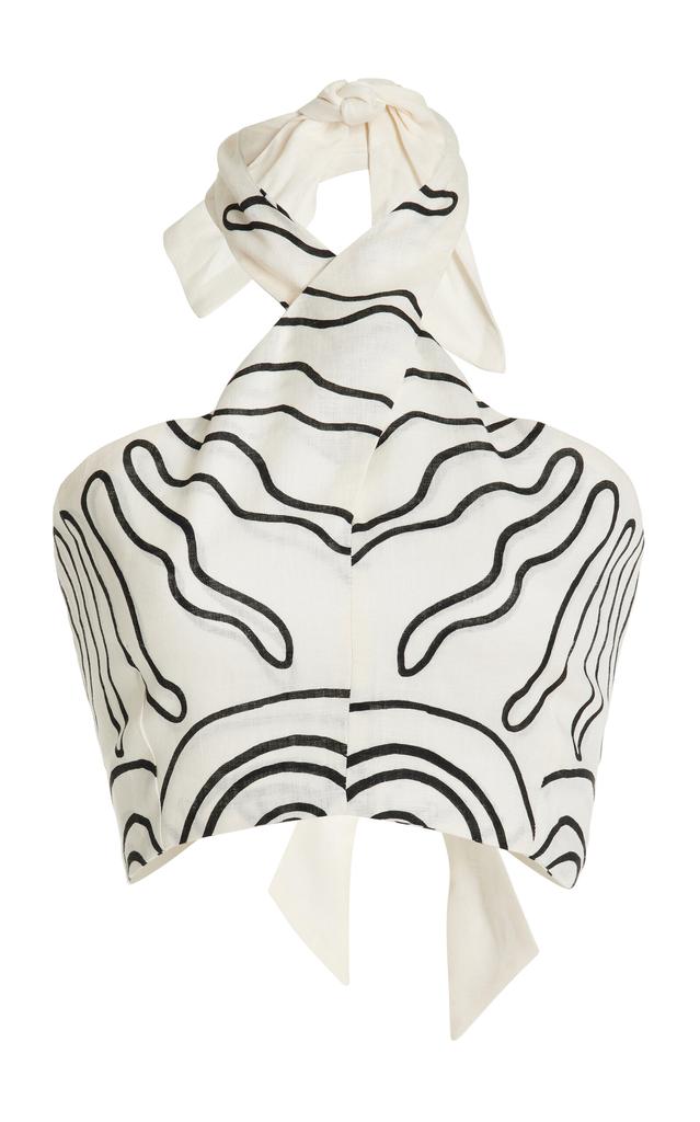 Cala de la Cruz Cala de la Cruz - Ivy Linen Top - White - XS - Moda Operandi