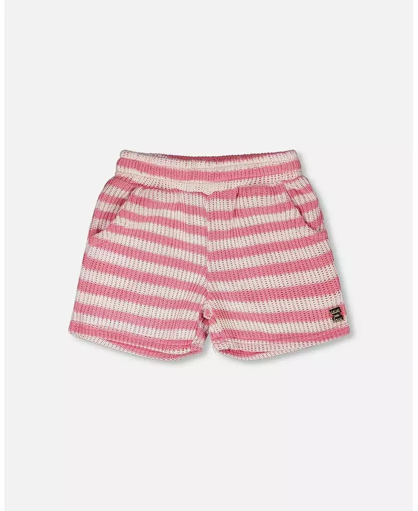Deux par Deux Toddler Girls Striped Shorts