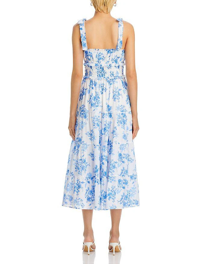AQUA Floral Tie Strap Midi Dress - Exclusive 4