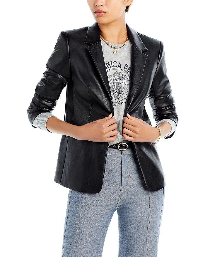 Cinq à Sept Kylie Faux Leather Blazer