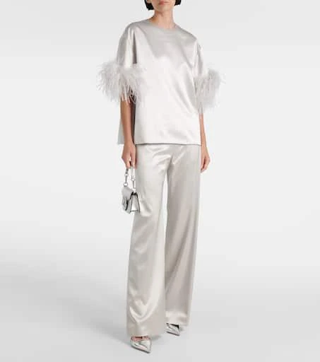 Valentino Silk satin wide-leg pants 2