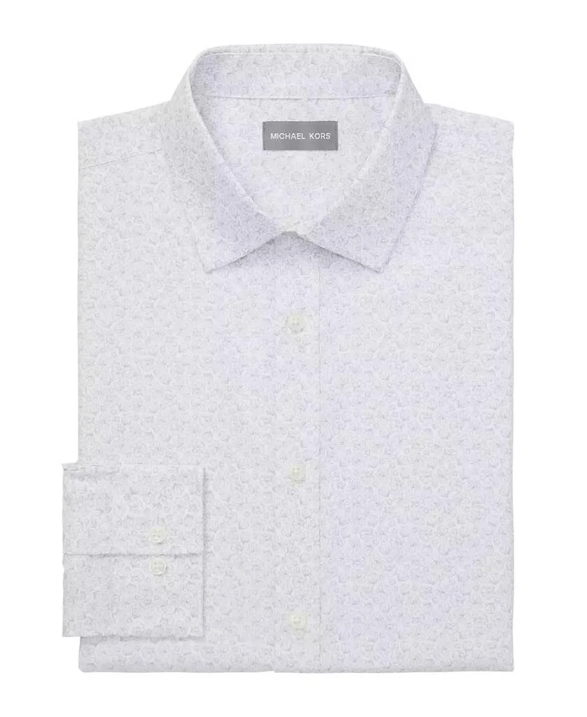 Michael Kors Men's Eco Passport Stretch Untucked Slim Fit Dress Shirt - Gray - Size 15-15.5 32-33 Michael Kors Men's Eco Passport Stretch Untucked Slim Fit Dress Shirt - Gray - Size 15-15.5 32-33