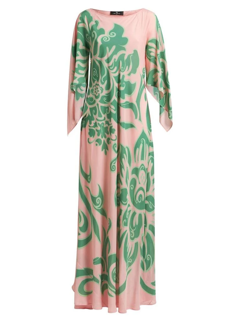 white christmas dresses Etro World Travels Cross Hatched Print Maxi Dress main image 1