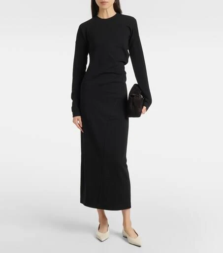 Totême Asymmetric jersey midi dress 2