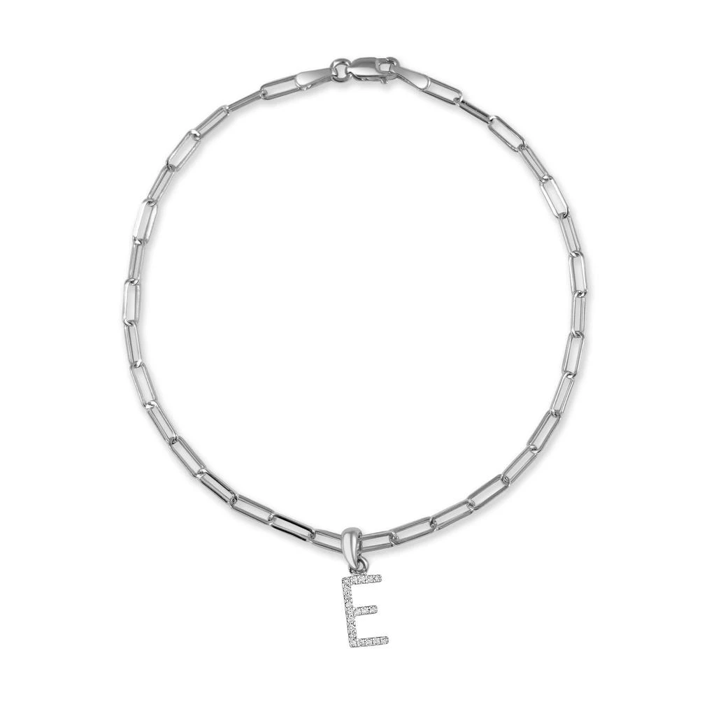 Sabrina Designs 14k White Gold & Diamond Initial Link Bracelet 15