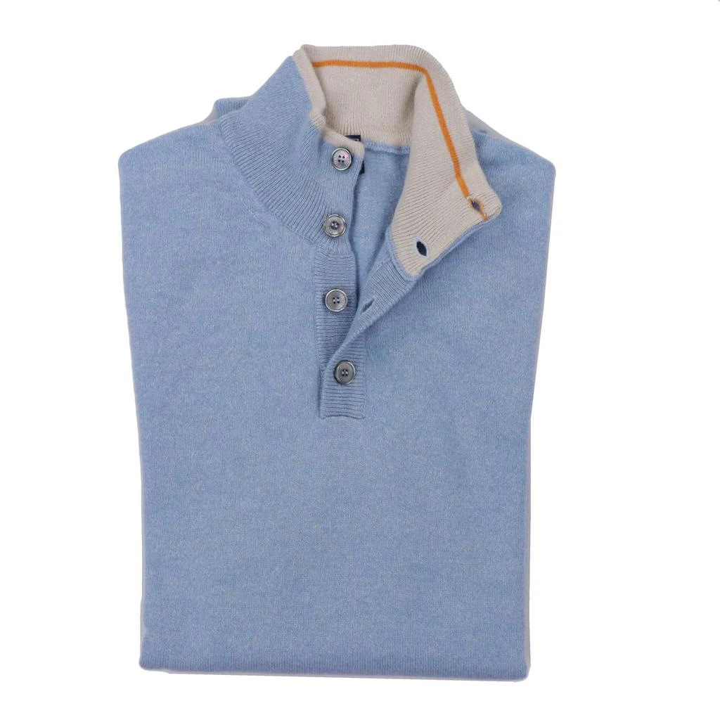 Fedeli Fedeli - Men's Scirocco Tricolor Half Button Cashmere Sweater 1