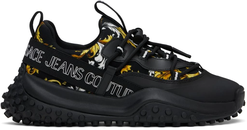 Versace Black & Gold Outline Barocco Hyber Sneakers 1