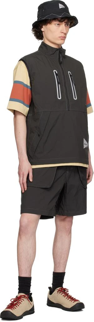 And Wander Gray Gramicci Edition Brushed Nylon Shorts 4