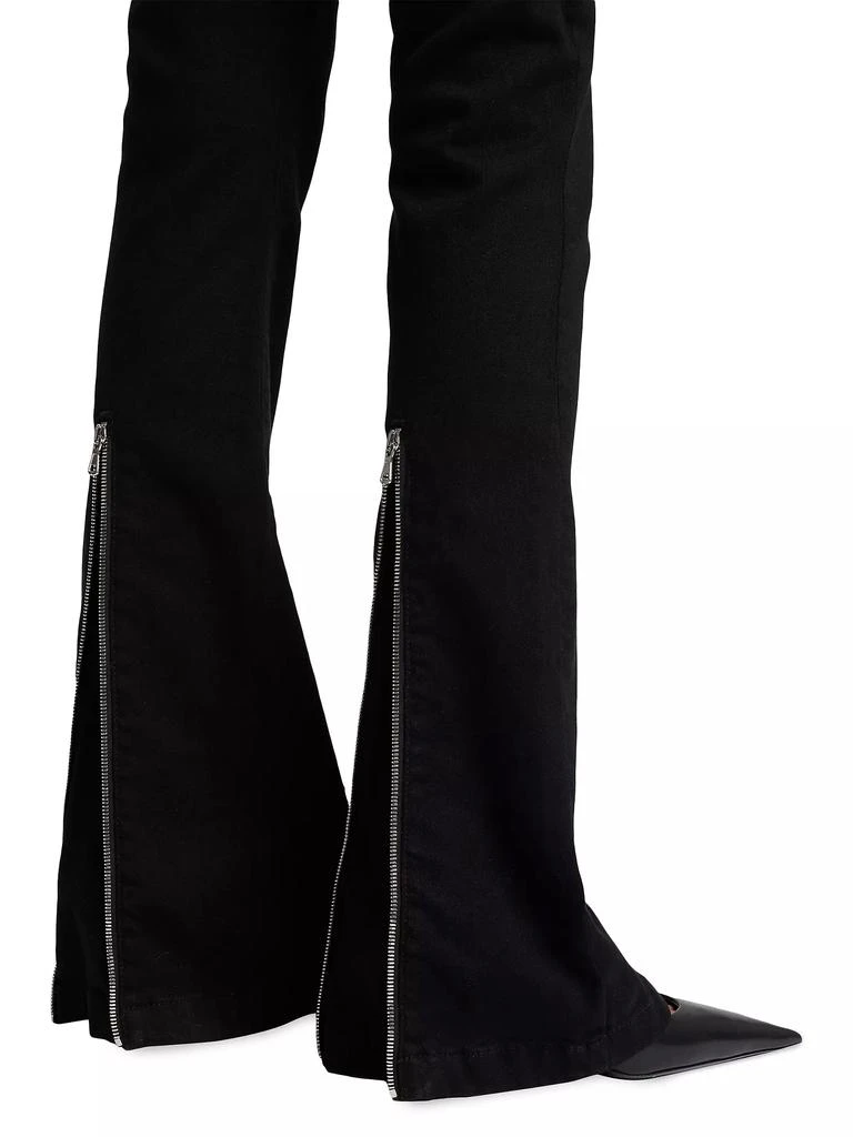 7 For All Mankind Ali Low-Rise Stretch Back-Zip Flare Jeans 6